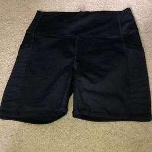 High waisted athletic shorts